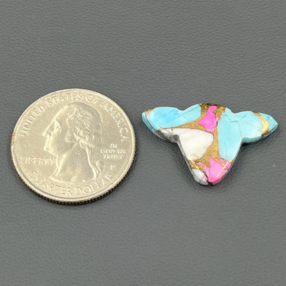 Cotton Candy Dahlia Cabochon - Cow Head
