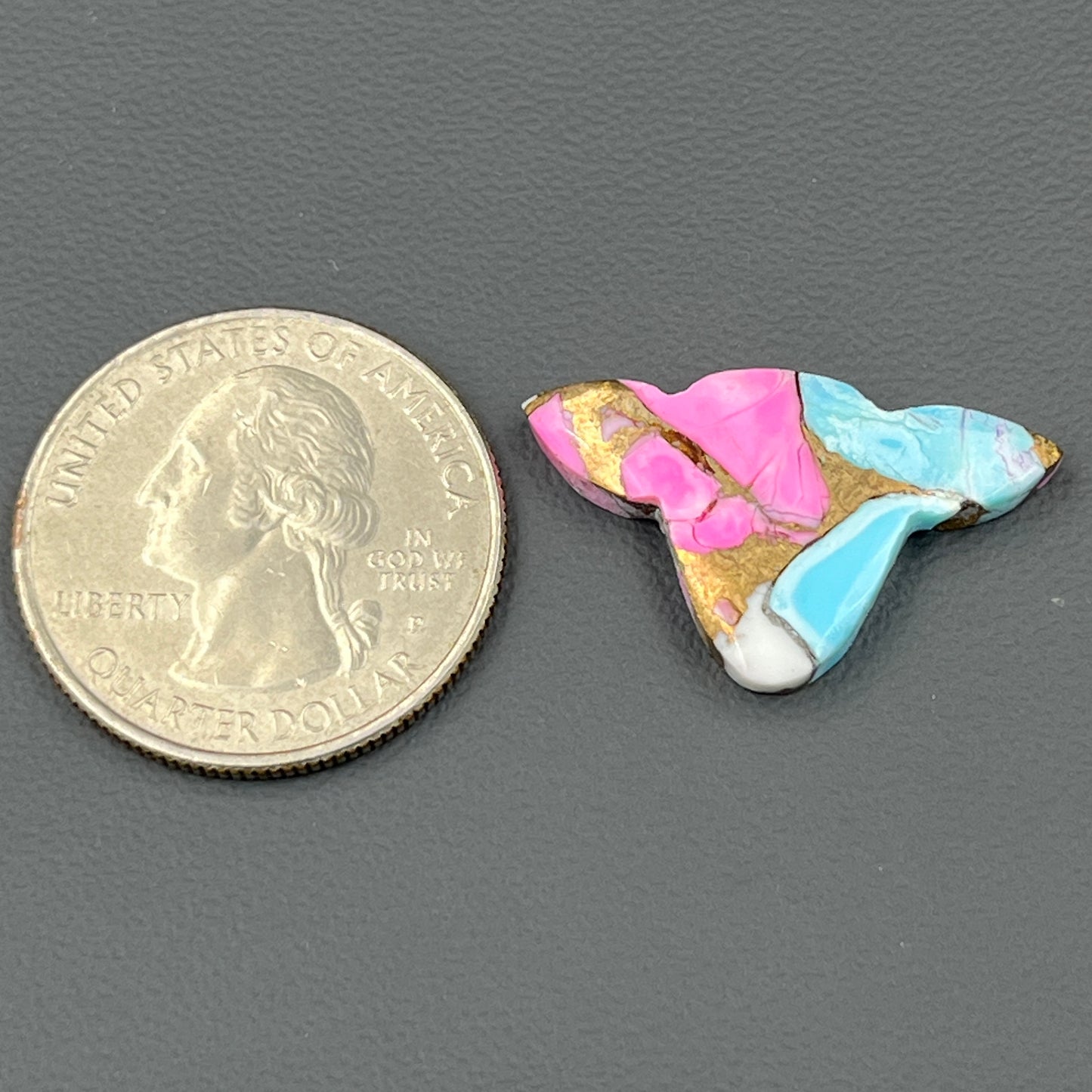 Cotton Candy Dahlia Cabochon - Cow Head