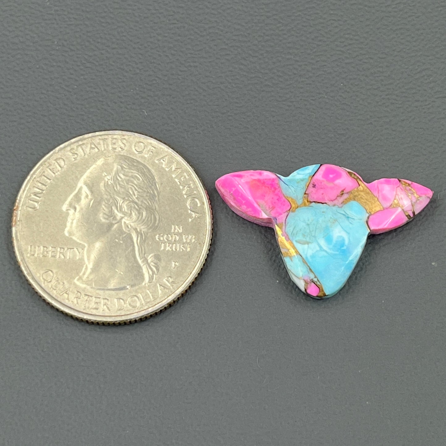 Cotton Candy Dahlia Cabochon - Cow Head