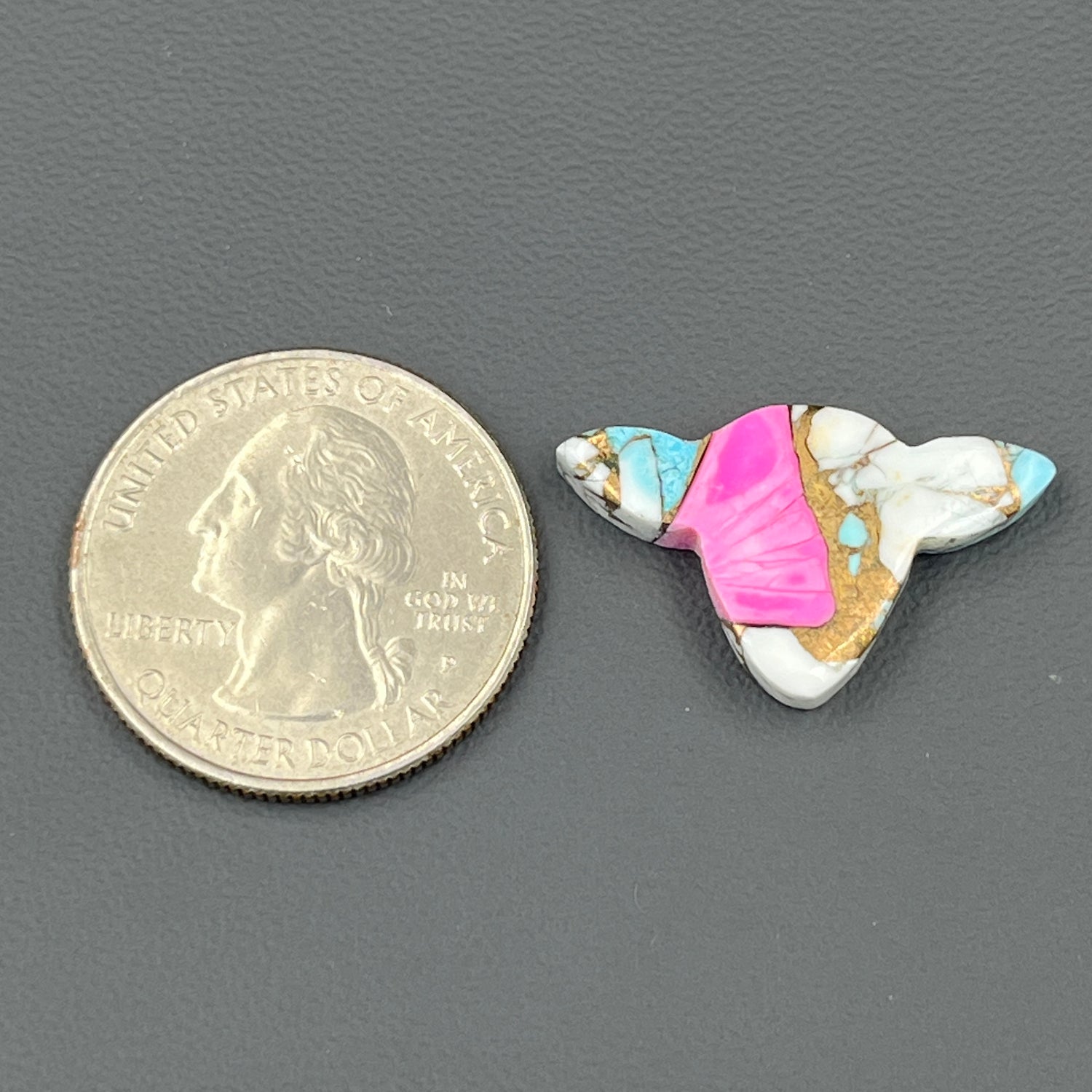 Cotton Candy Dahlia Cabochon - Cow Head