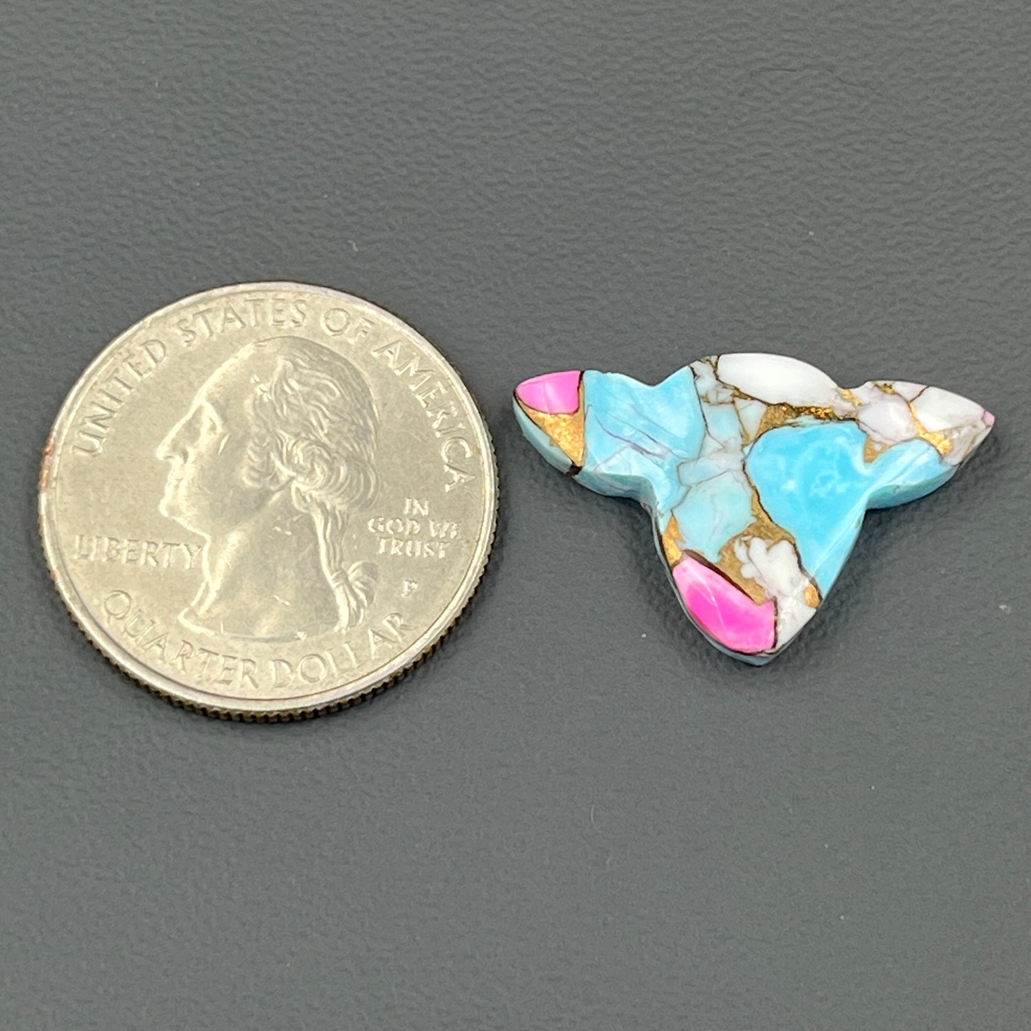 Cotton Candy Dahlia Cabochon - Cow Head
