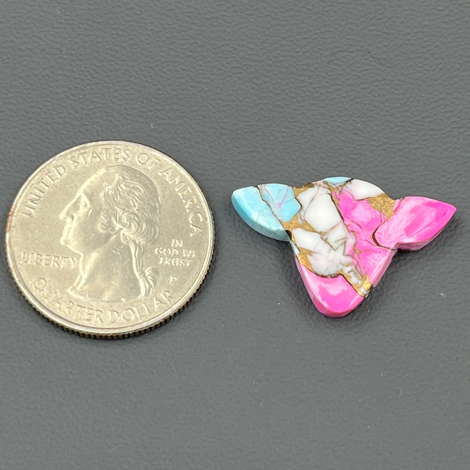 Cotton Candy Dahlia Cabochon - Cow Head