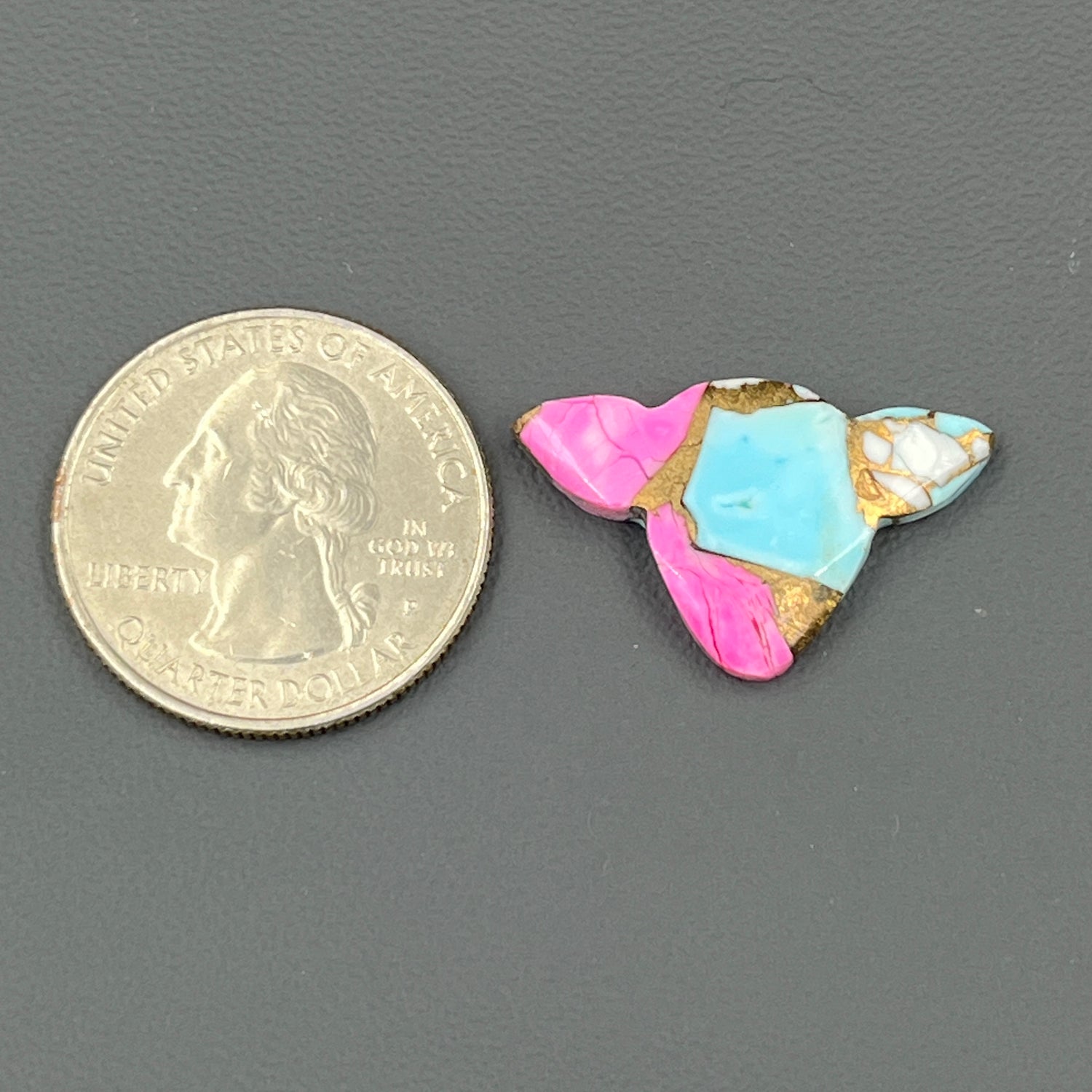Cotton Candy Dahlia Cabochon - Cow Head