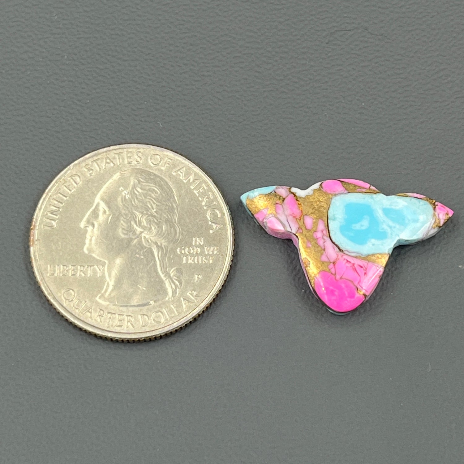 Cotton Candy Dahlia Cabochon - Cow Head