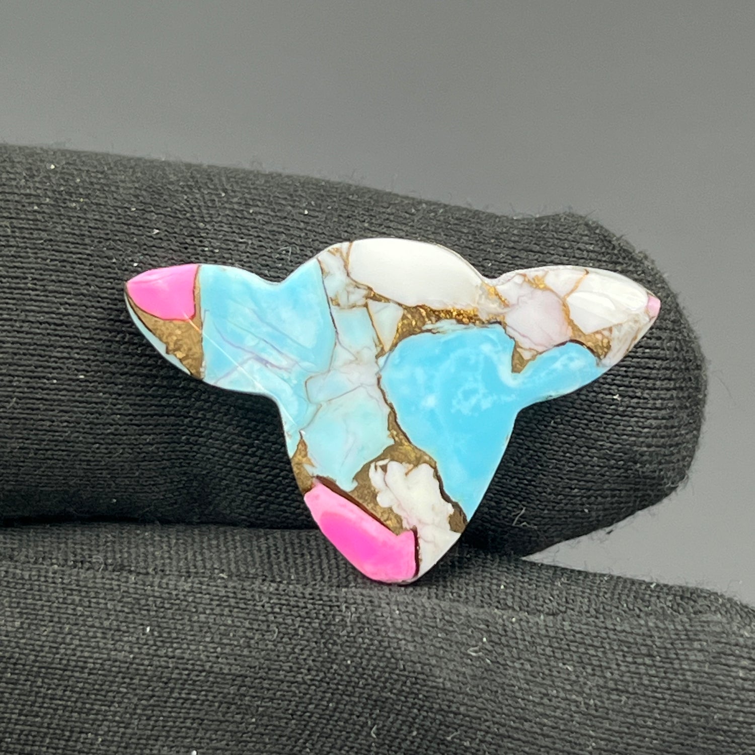 Cotton Candy Dahlia Cabochon - Cow Head