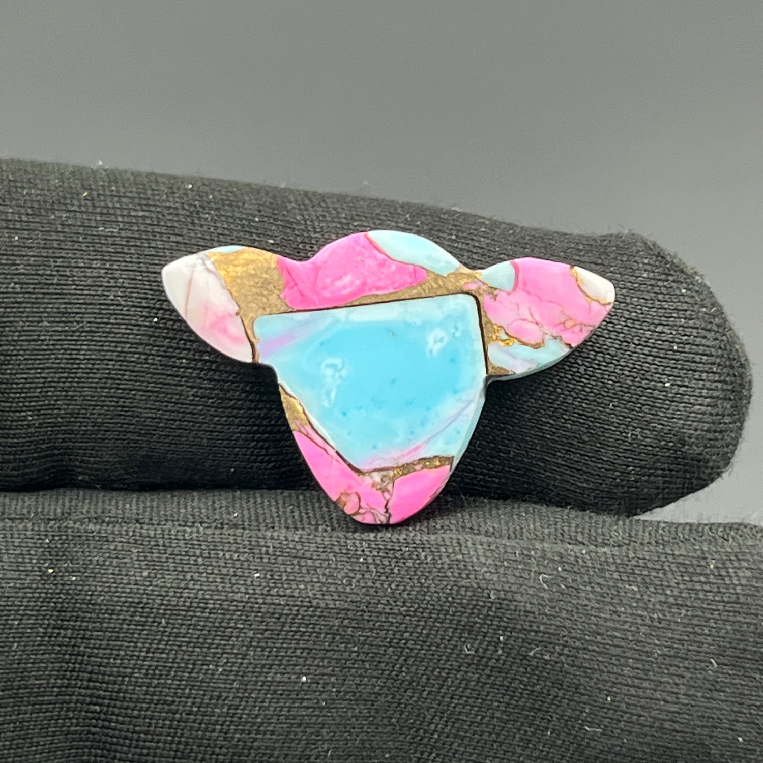 Cotton Candy Dahlia Cabochon - Cow Head