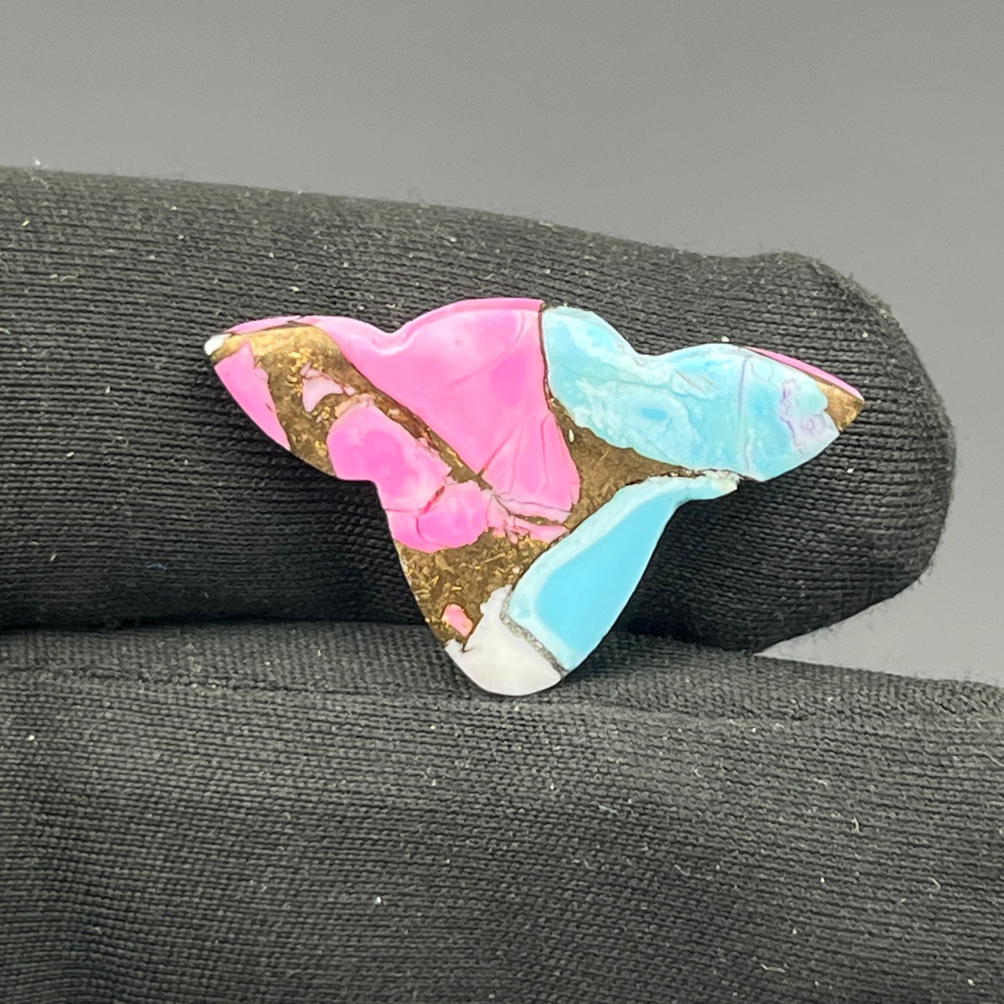 Cotton Candy Dahlia Cabochon - Cow Head
