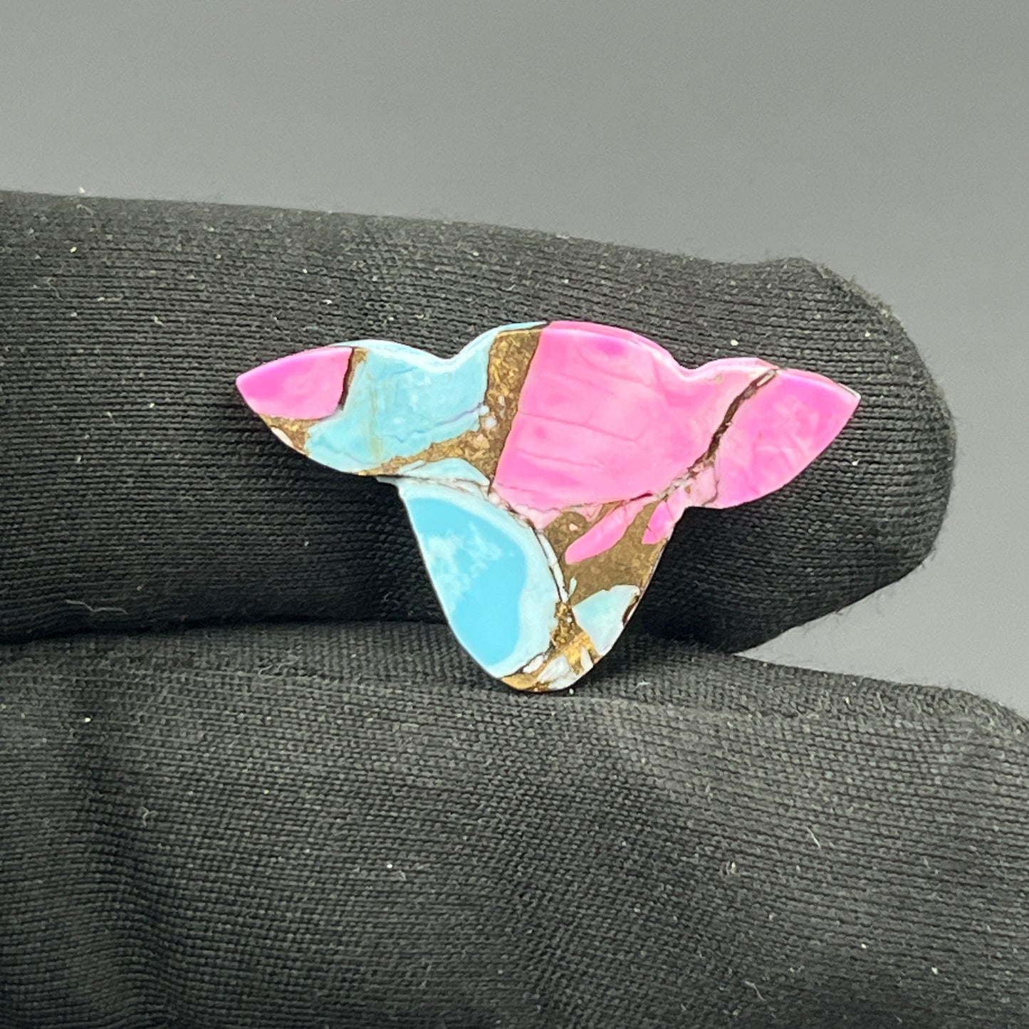 Cotton Candy Dahlia Cabochon - Cow Head