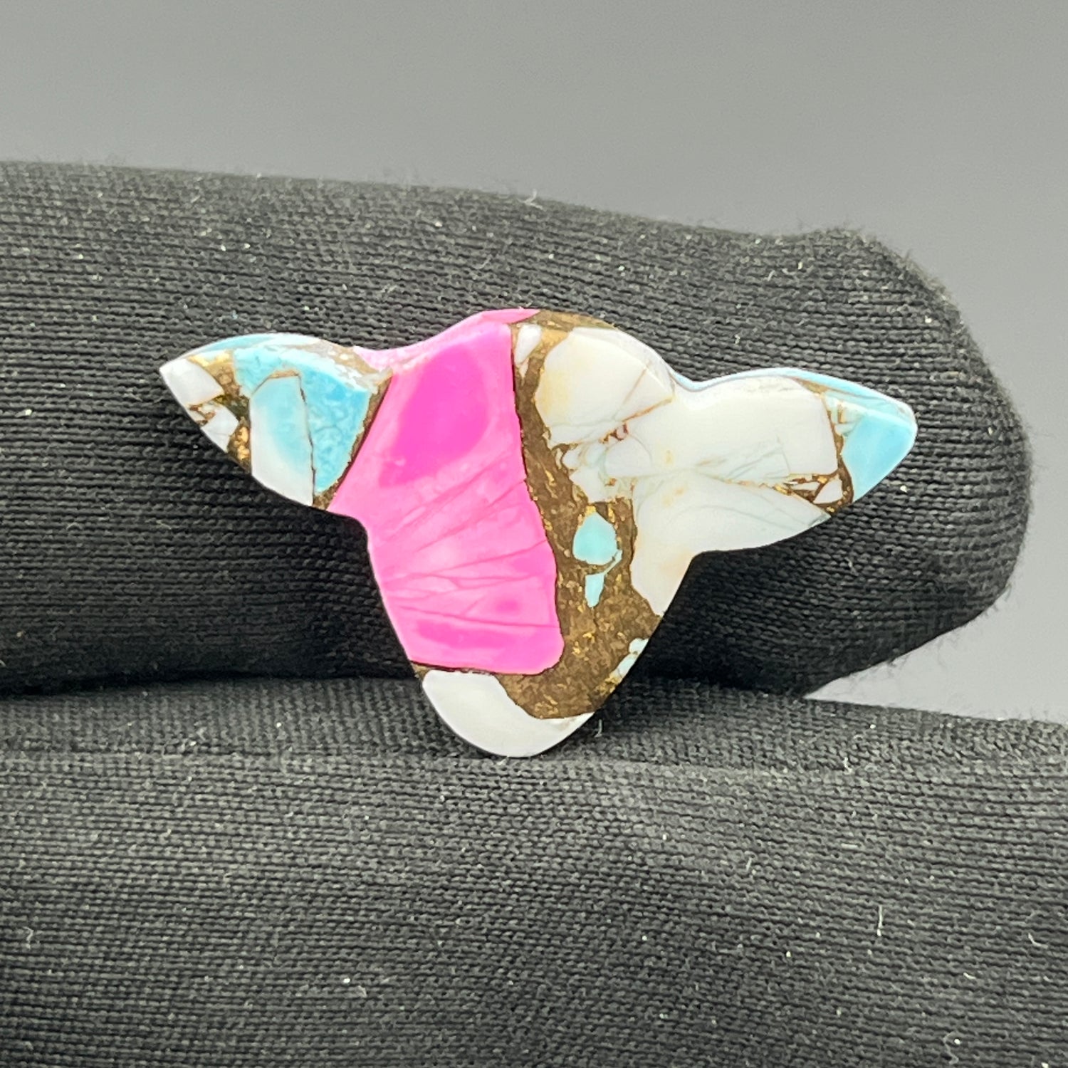 Cotton Candy Dahlia Cabochon - Cow Head