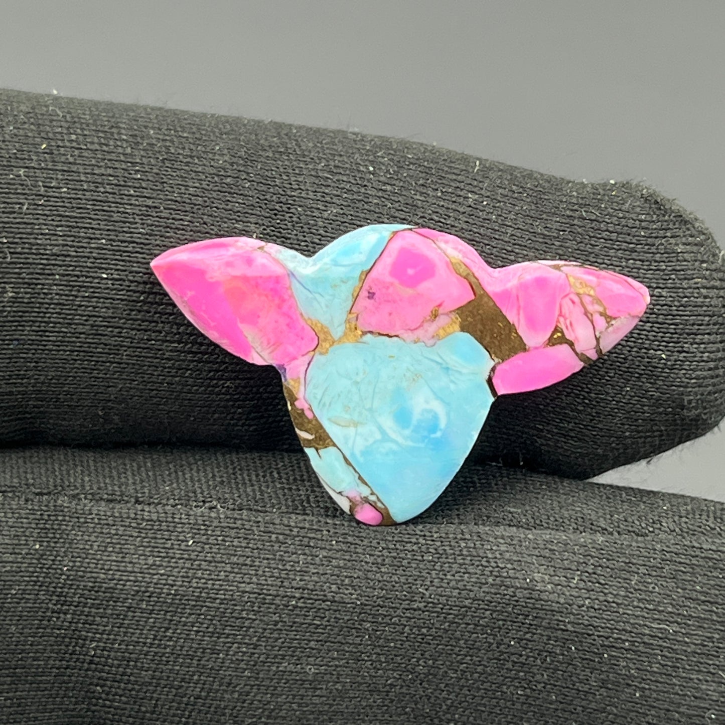Cotton Candy Dahlia Cabochon - Cow Head