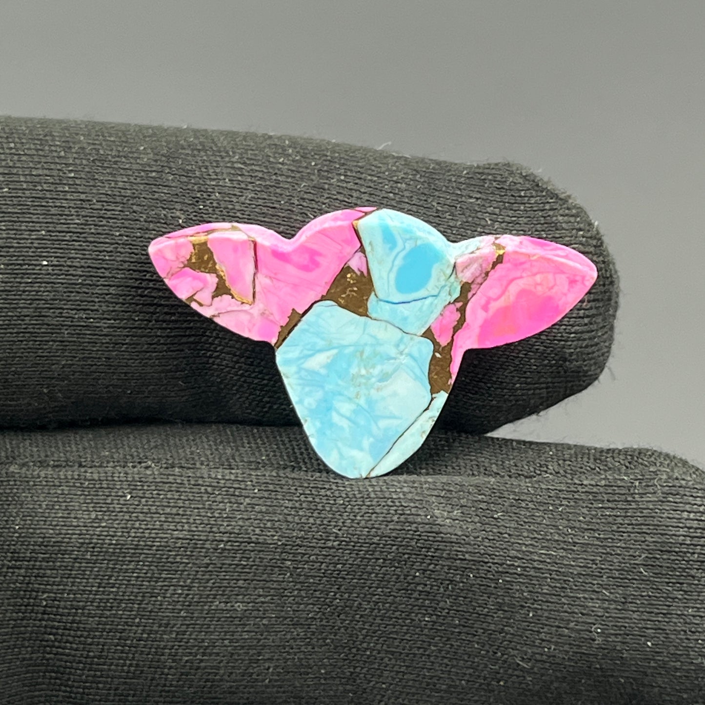 Cotton Candy Dahlia Cabochon - Cow Head