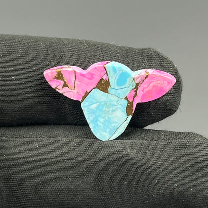 Cotton Candy Dahlia Cabochon - Cow Head