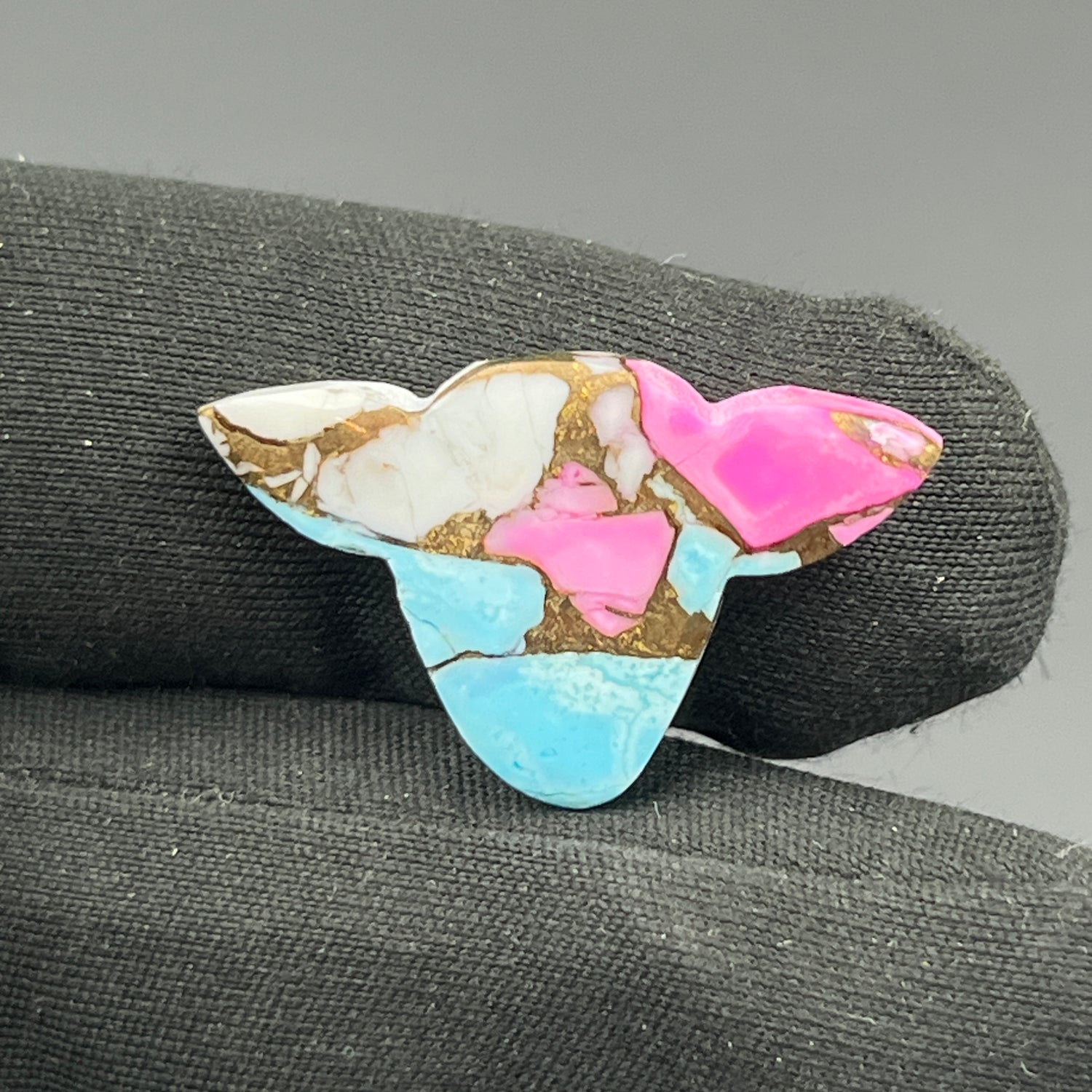 Cotton Candy Dahlia Cabochon - Cow Head