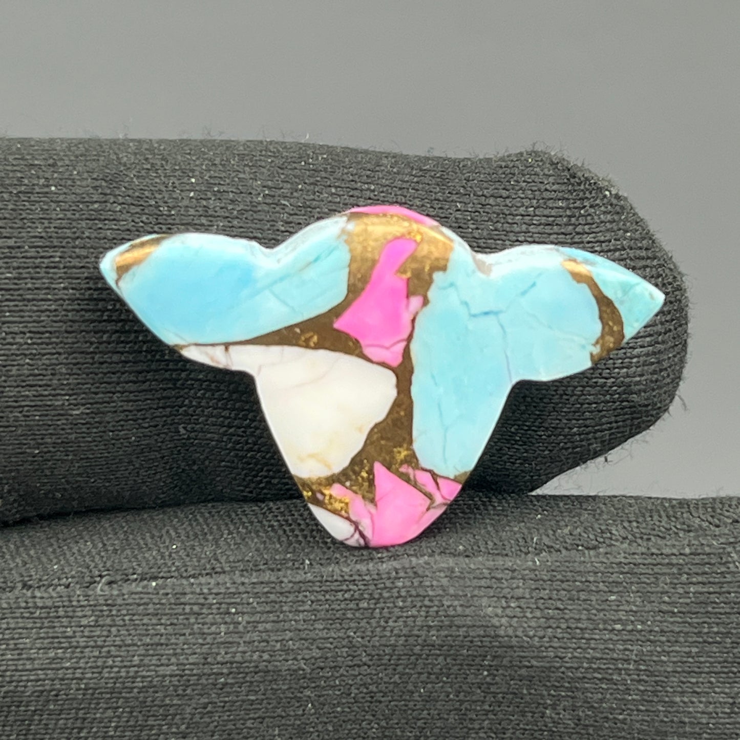 Cotton Candy Dahlia Cabochon - Cow Head