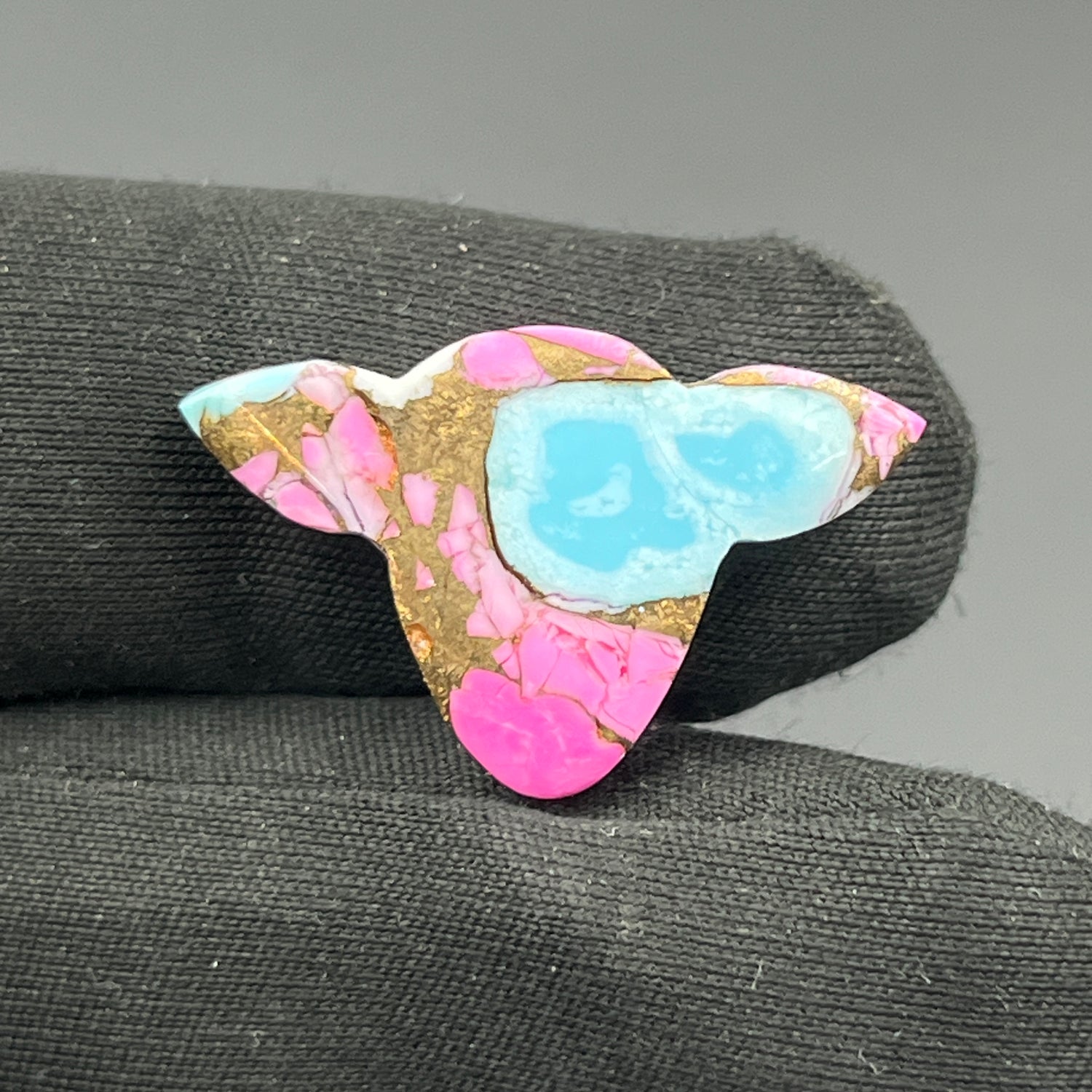 Cotton Candy Dahlia Cabochon - Cow Head