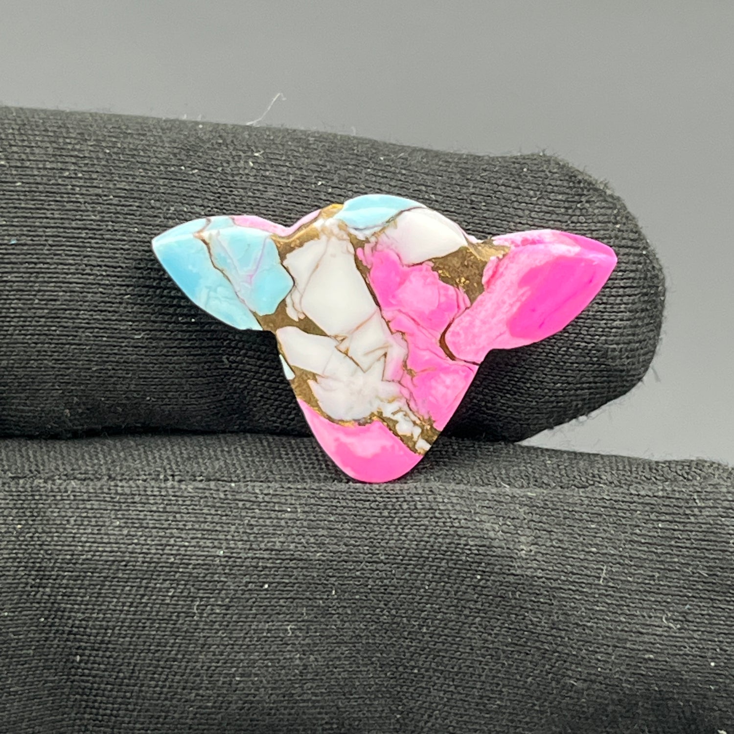 Cotton Candy Dahlia Cabochon - Cow Head