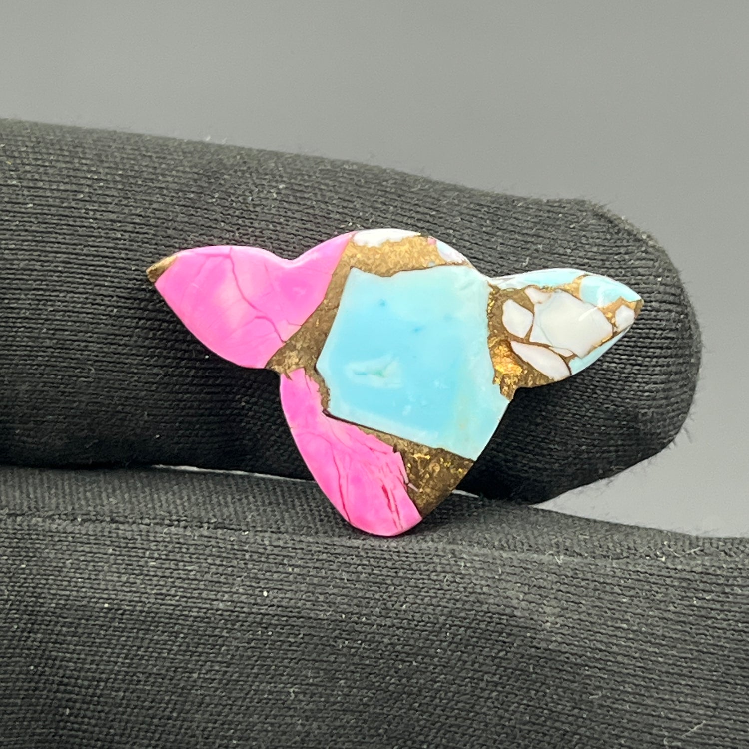 Cotton Candy Dahlia Cabochon - Cow Head