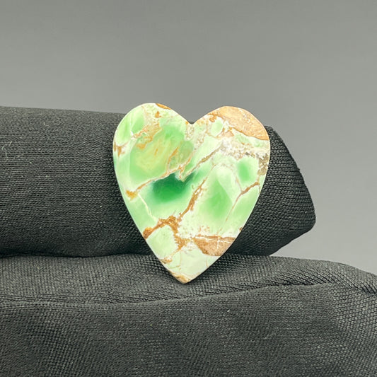 Variscite Green Turquoise Cabochon - Heart