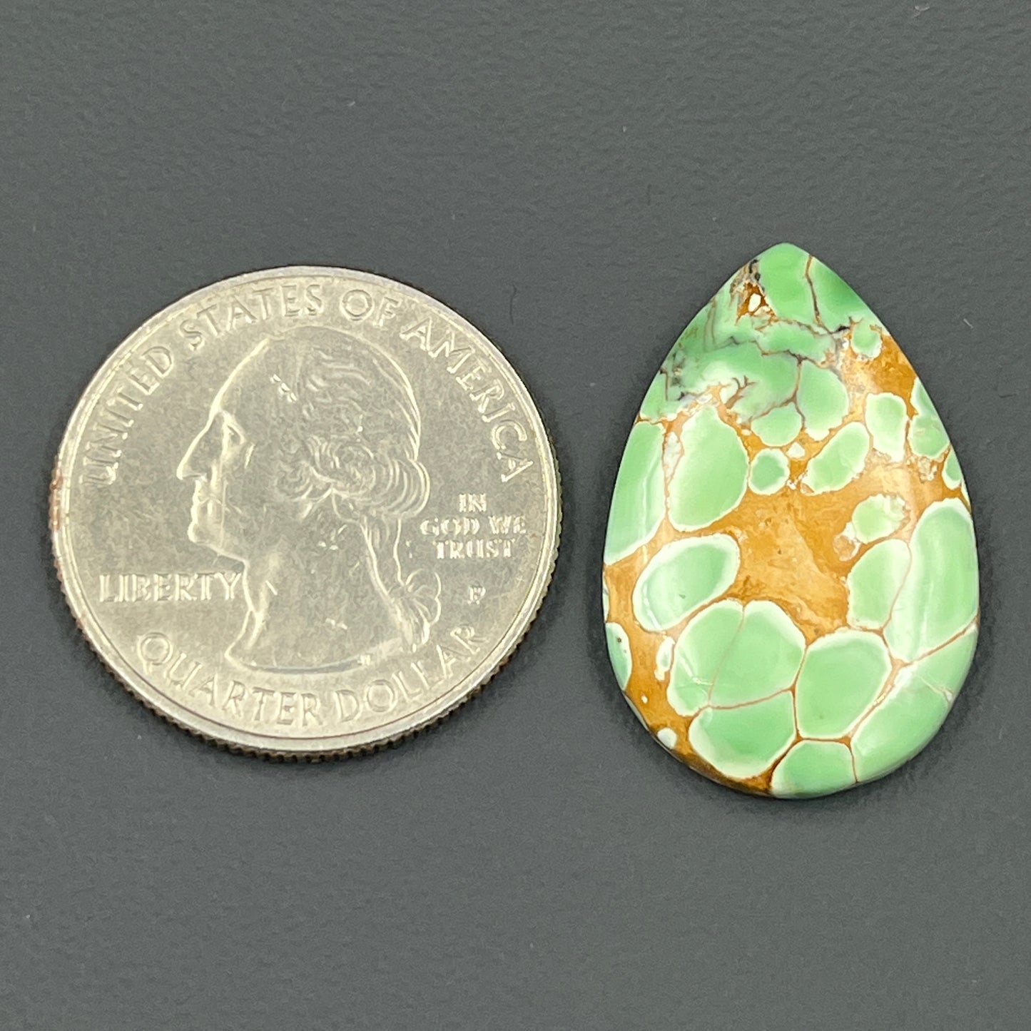 Variscite Green Turquoise Cabochon - Teardrop