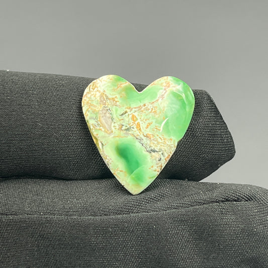 Variscite Green Turquoise Cabochon - Heart