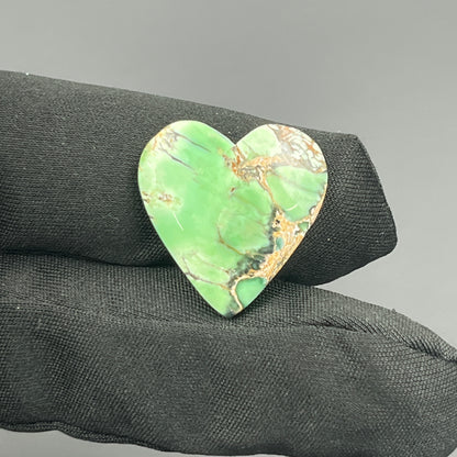 Variscite Green Turquoise Cabochon - Heart
