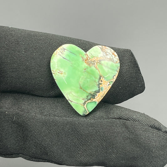 Variscite Green Turquoise Cabochon - Heart