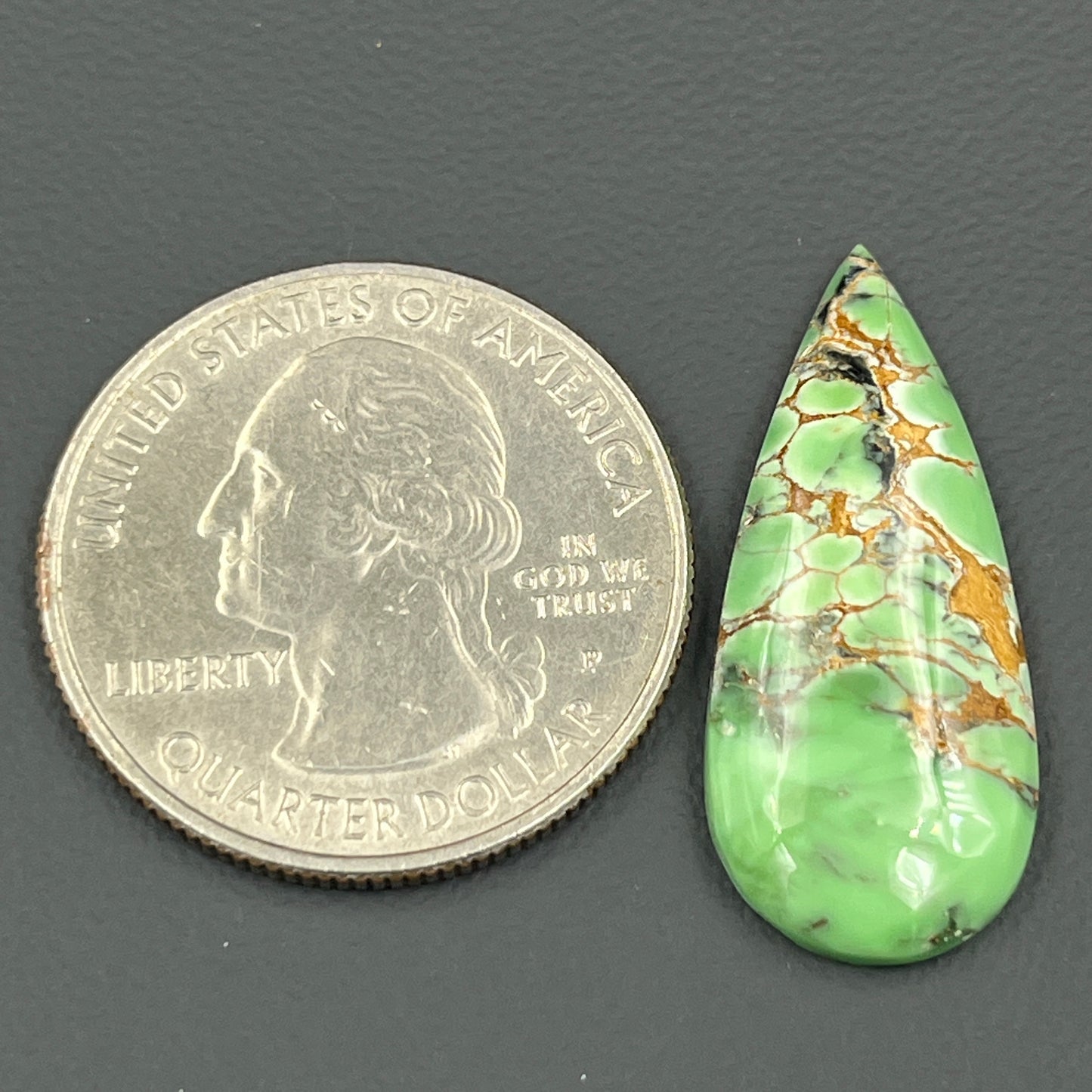 Variscite Green Turquoise Cabochon - Teardrop