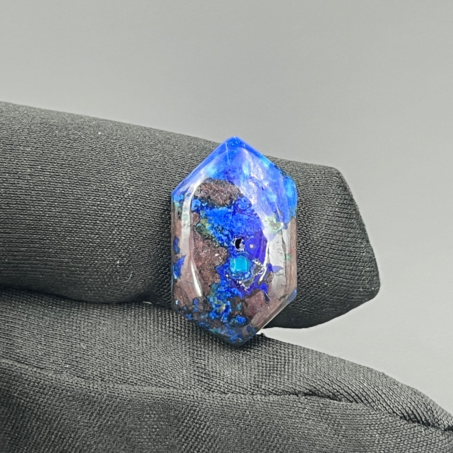Top Quality Azurite Cabochon - Hexagon