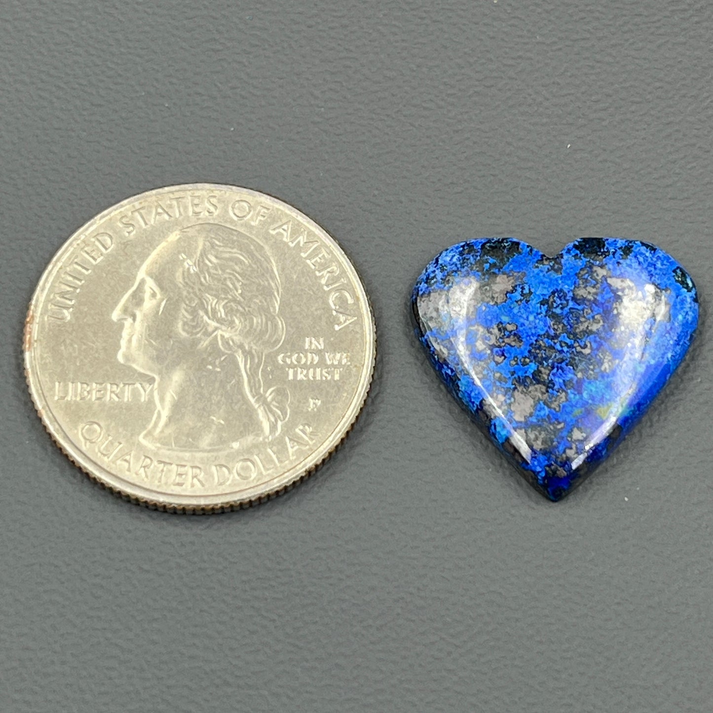 Top Quality Azurite Cabochon - Heart