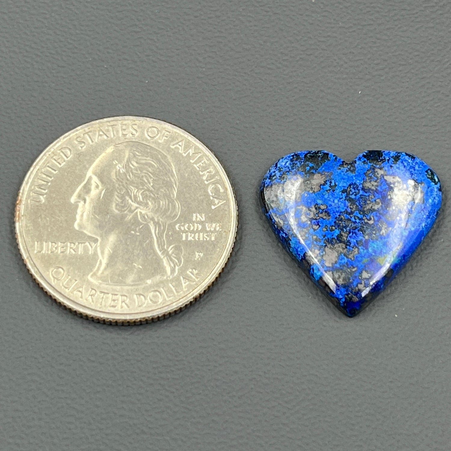 Top Quality Azurite Cabochon - Heart