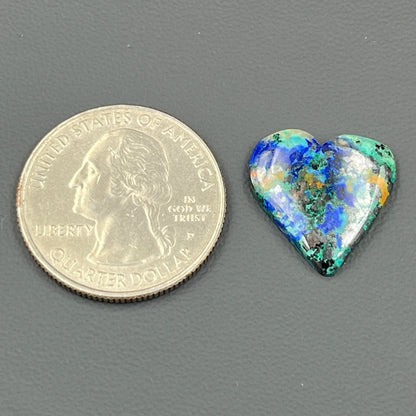 Top Quality Azurite Cabochon - Heart