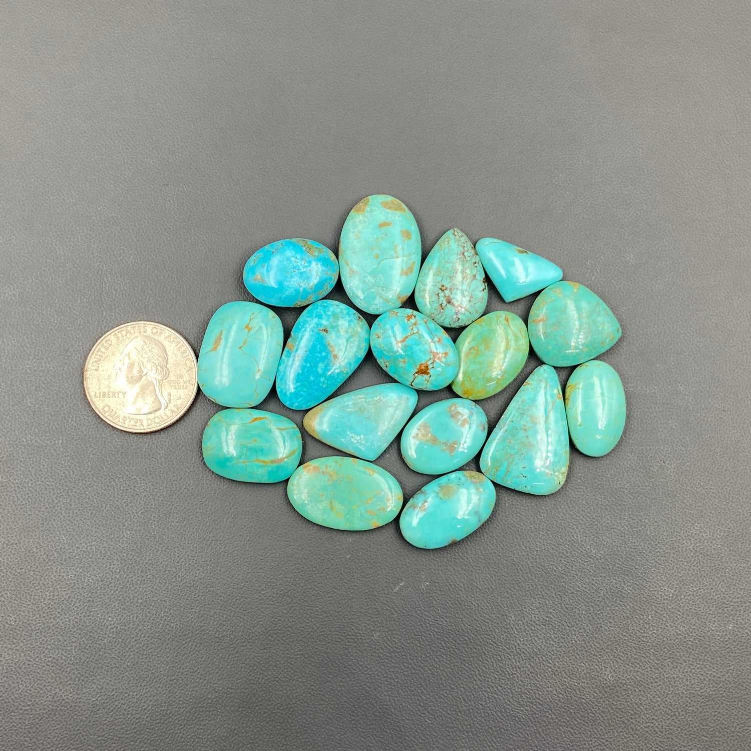 Arizona Turquoise Wholesale Lot - 16 Pcs