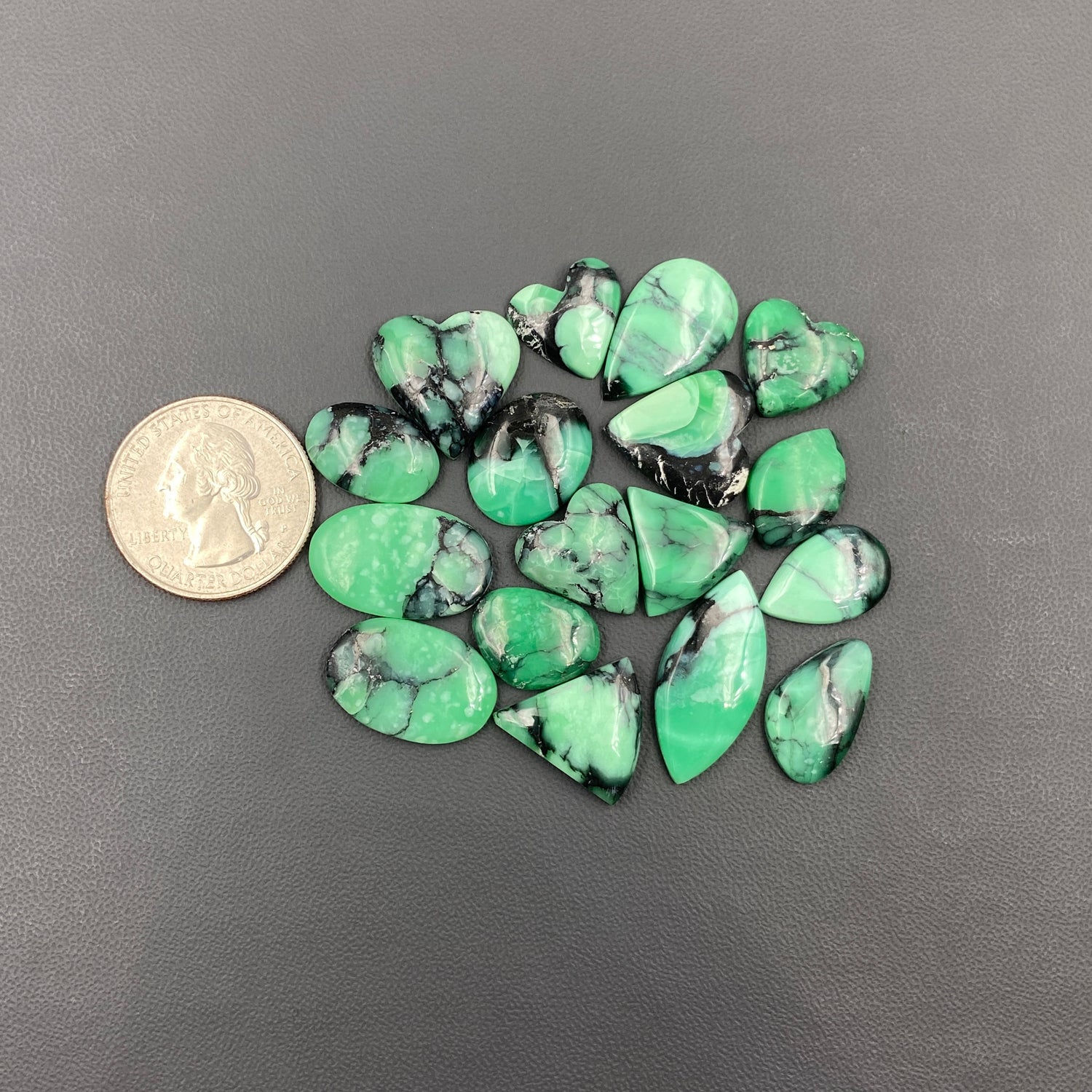 Emerald Rose Turquoise Wholesale Lot - 17 Pcs