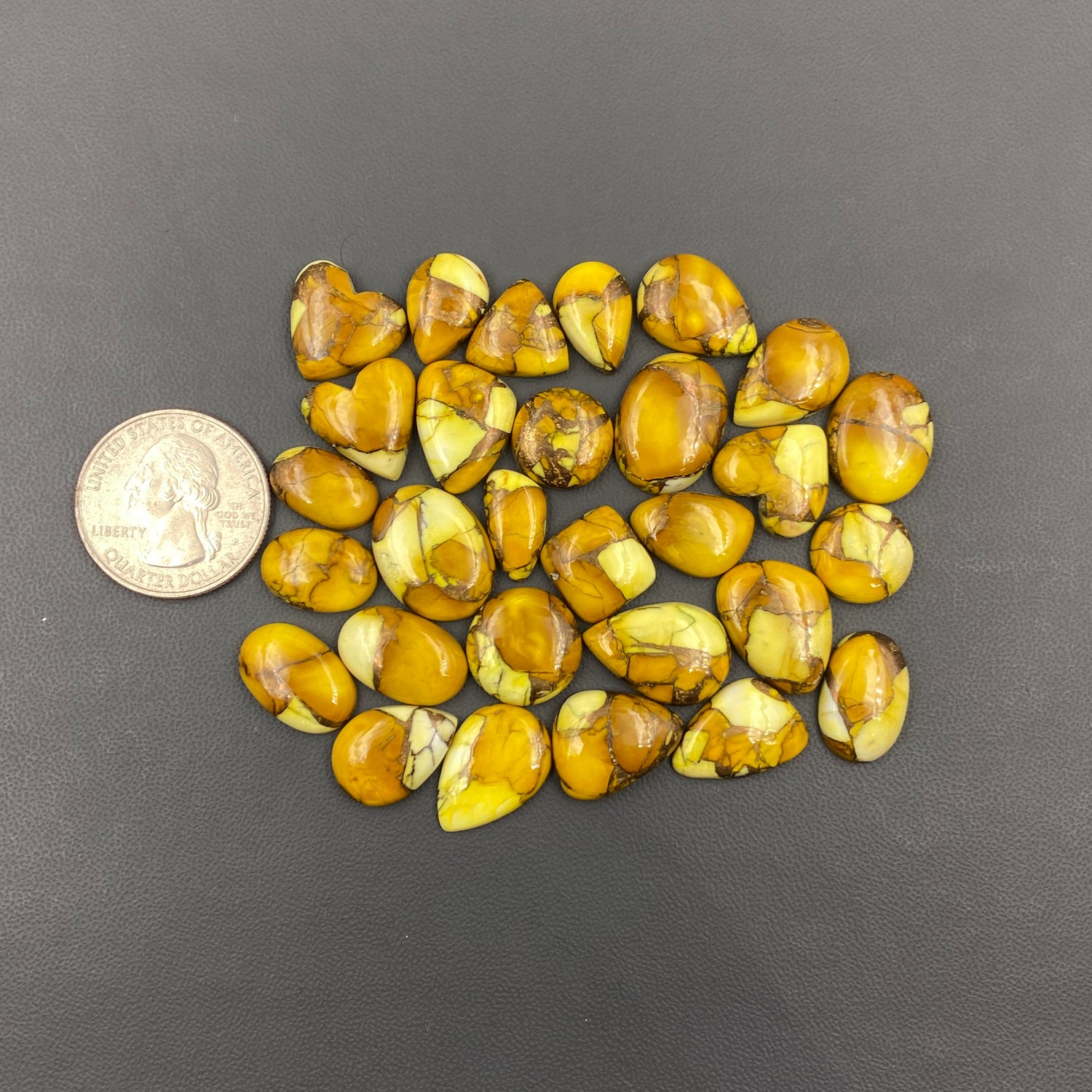 Kingman Honey Dahlia - Loose Cabs - Wholesale Lot - 29 Pcs