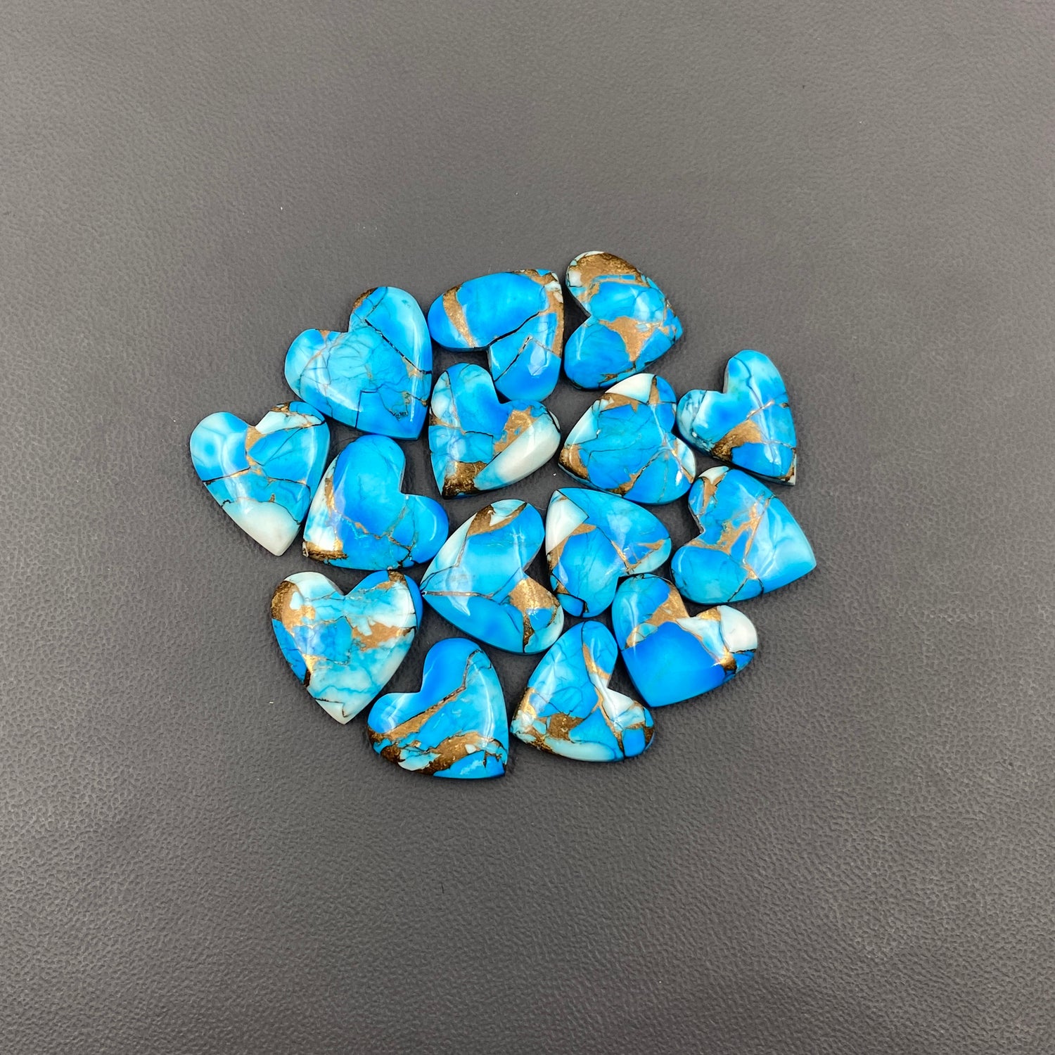 Kingman Ice Blue Dahlia - Loose Cabs - Wholesale Lot - 15 Pcs