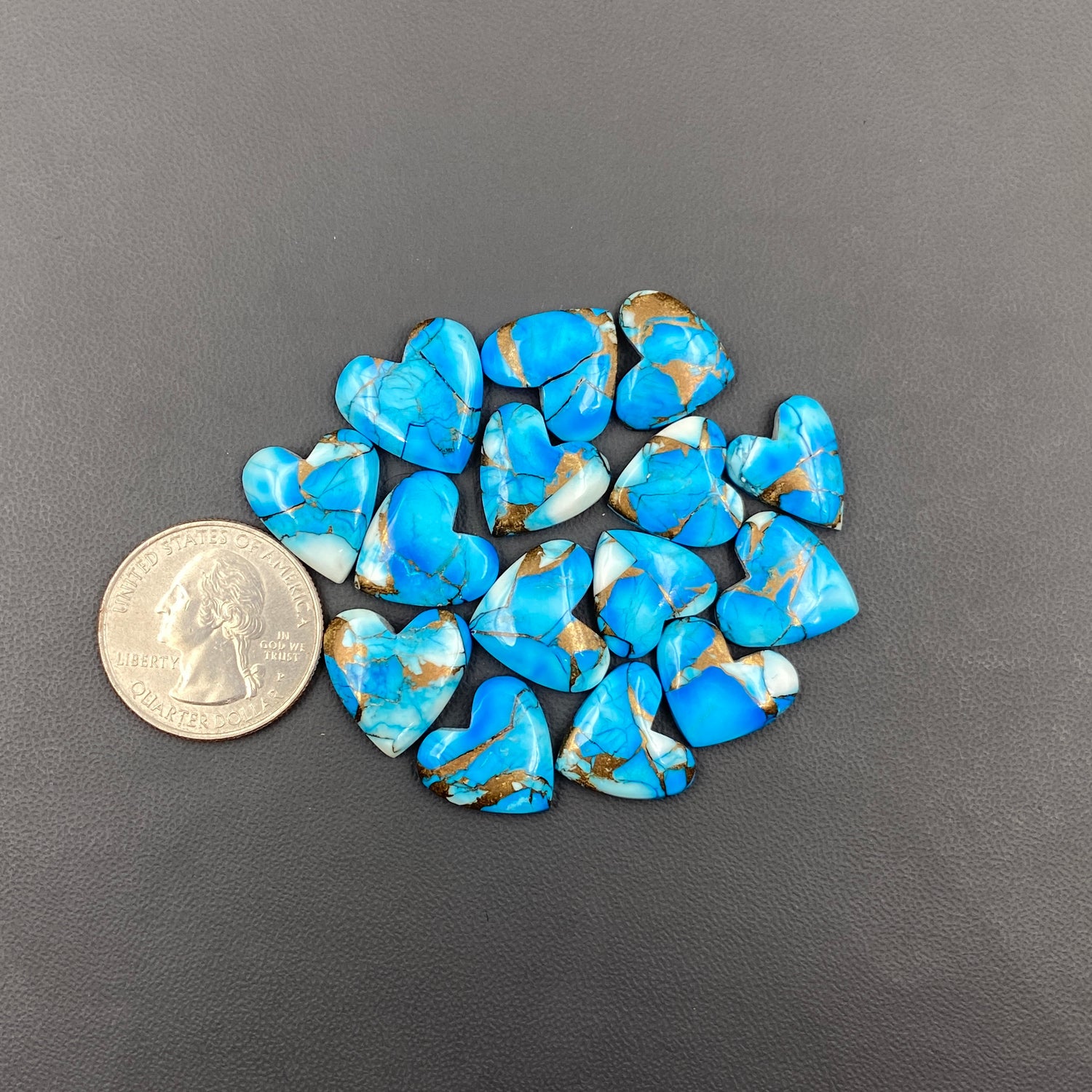 Kingman Ice Blue Dahlia - Loose Cabs - Wholesale Lot - 15 Pcs