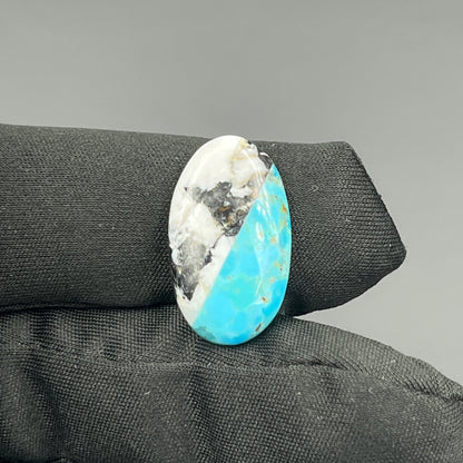 White Buffalo & Mohave Turquoise - Cabochon - Oval