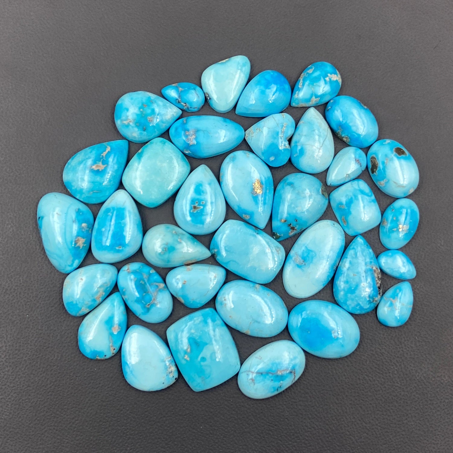 Blue Bird Turquoise - Loose Cabs - Wholesale Lot - 35 Pcs