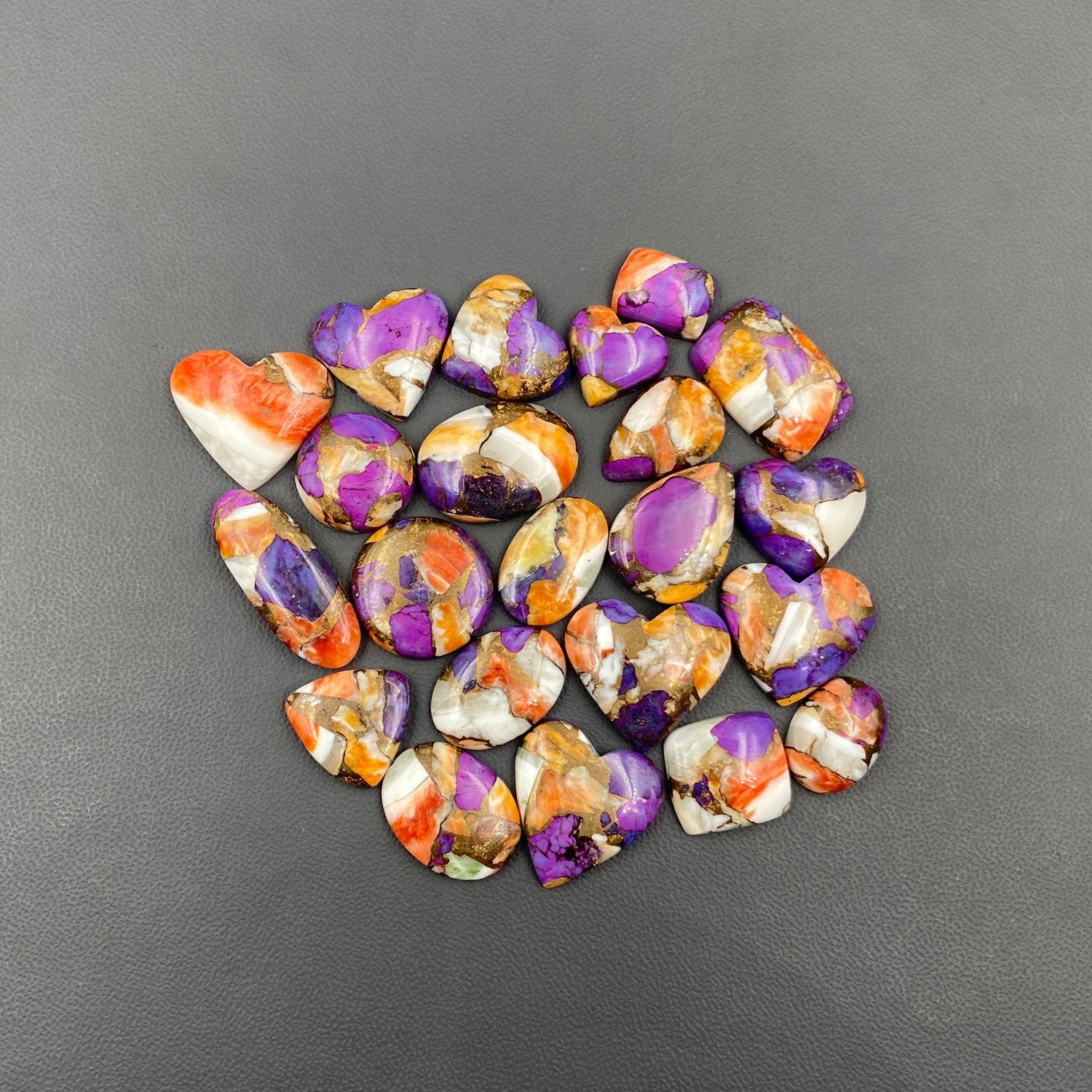 Kingman Purple Oyster Mohave - Loose Cabs - Wholesale Lot - 22 Pcs