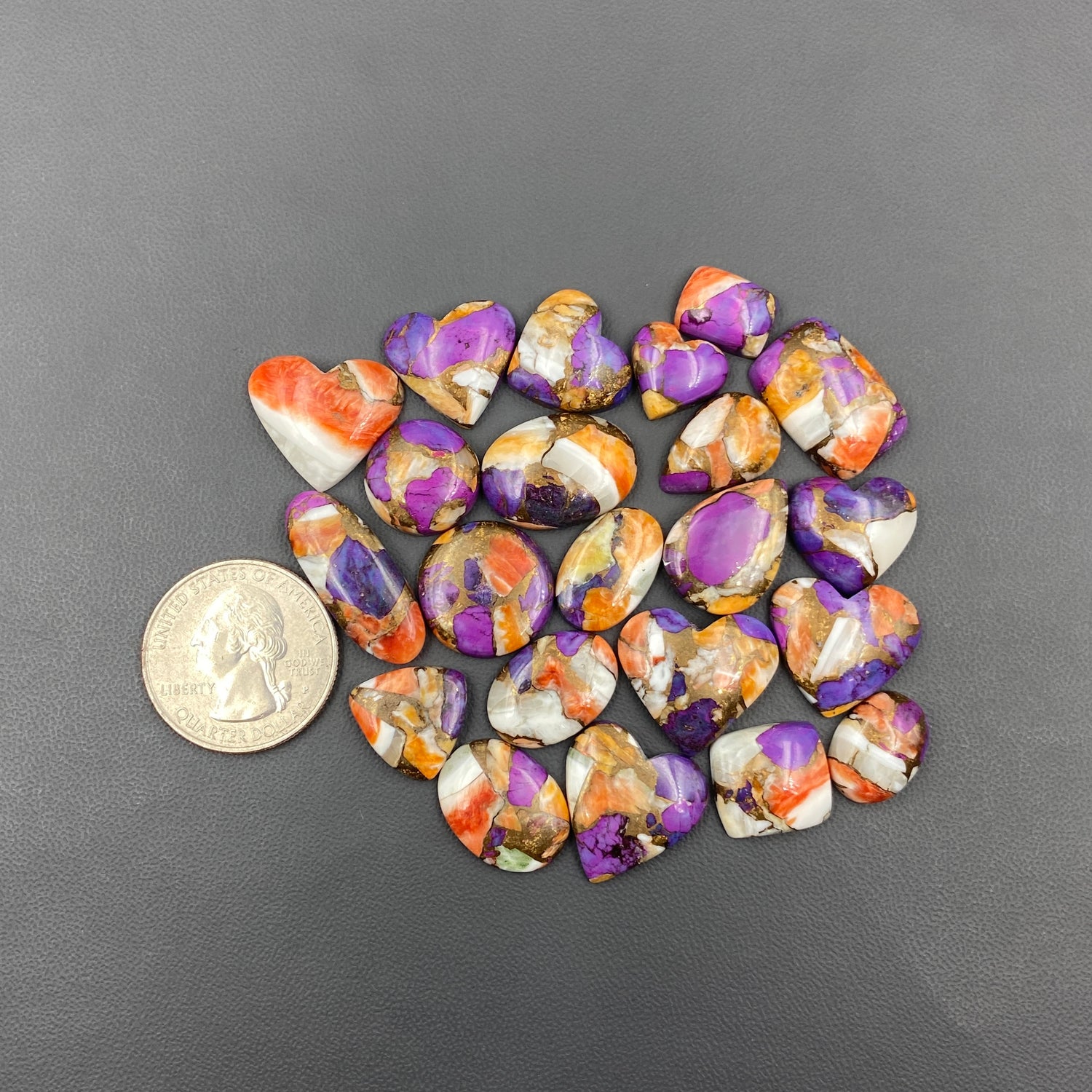 Kingman Purple Oyster Mohave - Loose Cabs - Wholesale Lot - 22 Pcs