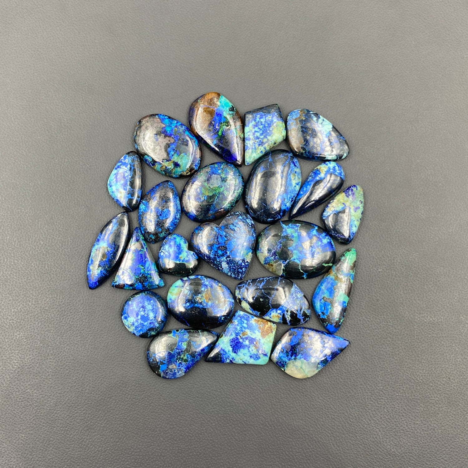 Azurite / Chrysocolla - Wholesale Lot - 22 Pcs