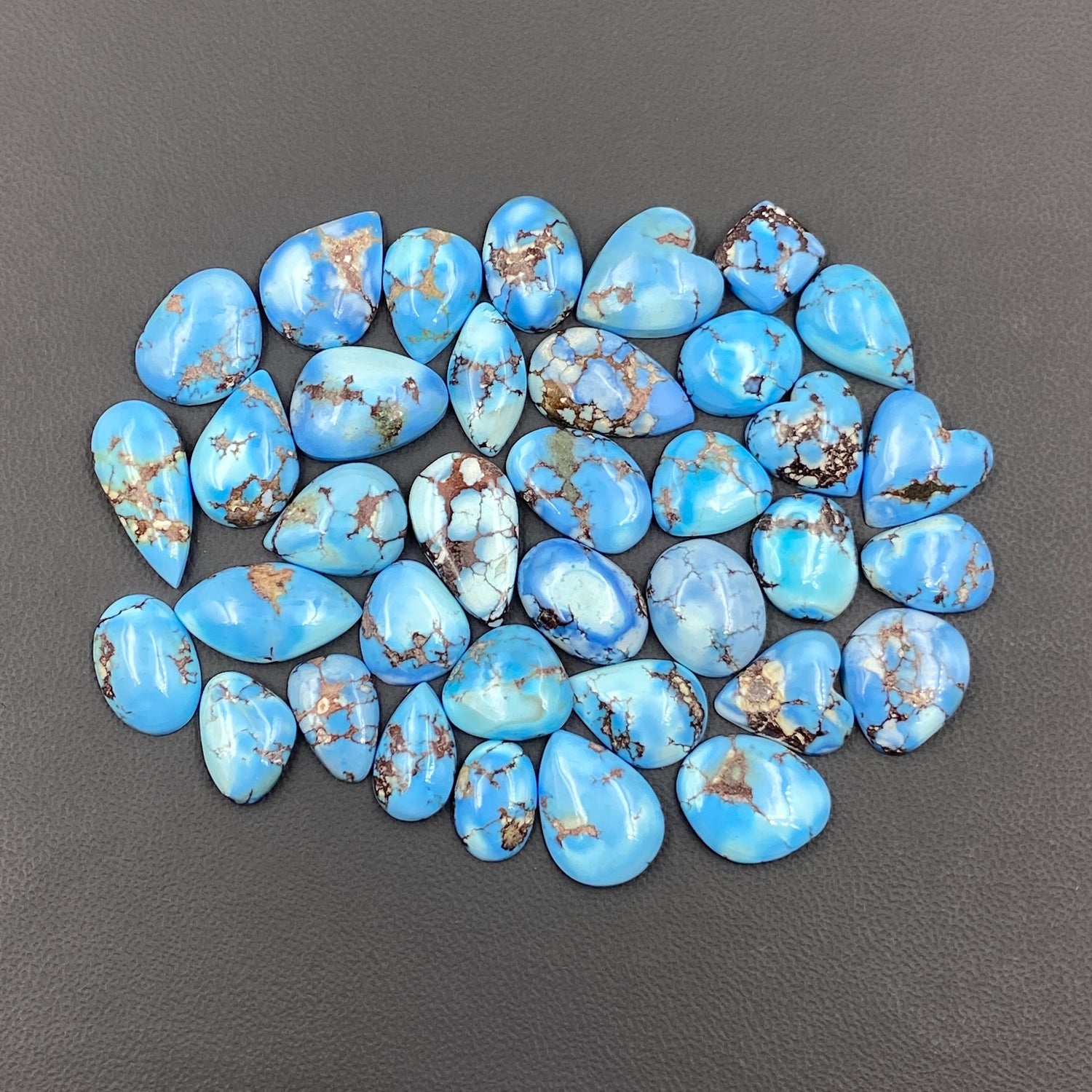 Top Quality Golden Hill Turquoise - Loose Cabs - Wholesale Lot - 36 Pcs
