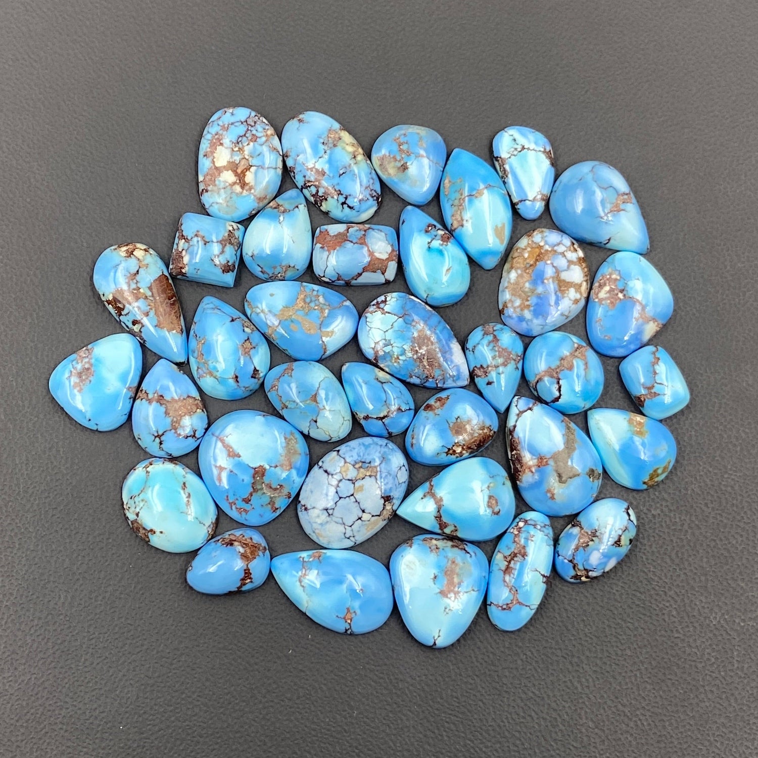 Top Quality Golden Hill Turquoise - Wholesale Lot - 35 Pcs