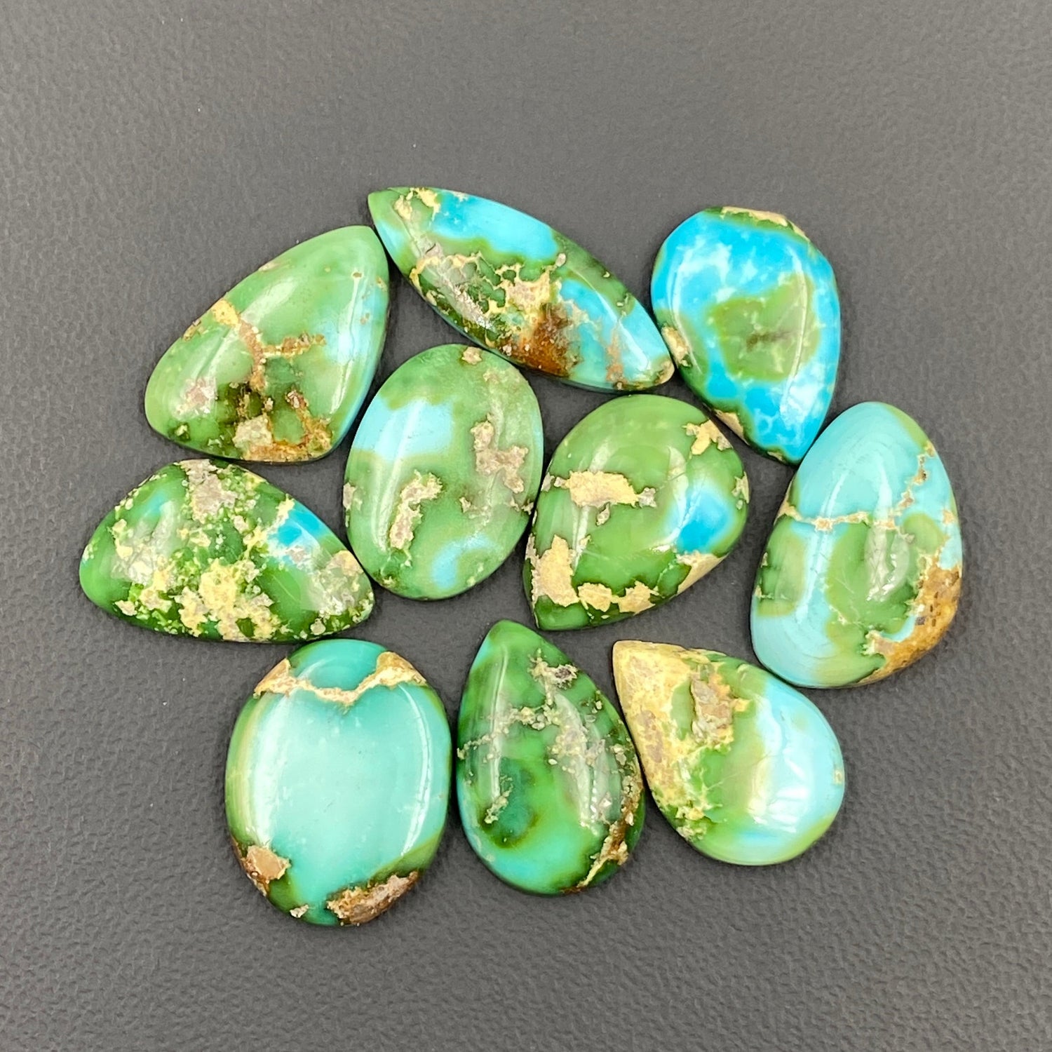 Sonoran Mountain Turquoise - Loose Cab Wholesale Lot - 10 Pcs