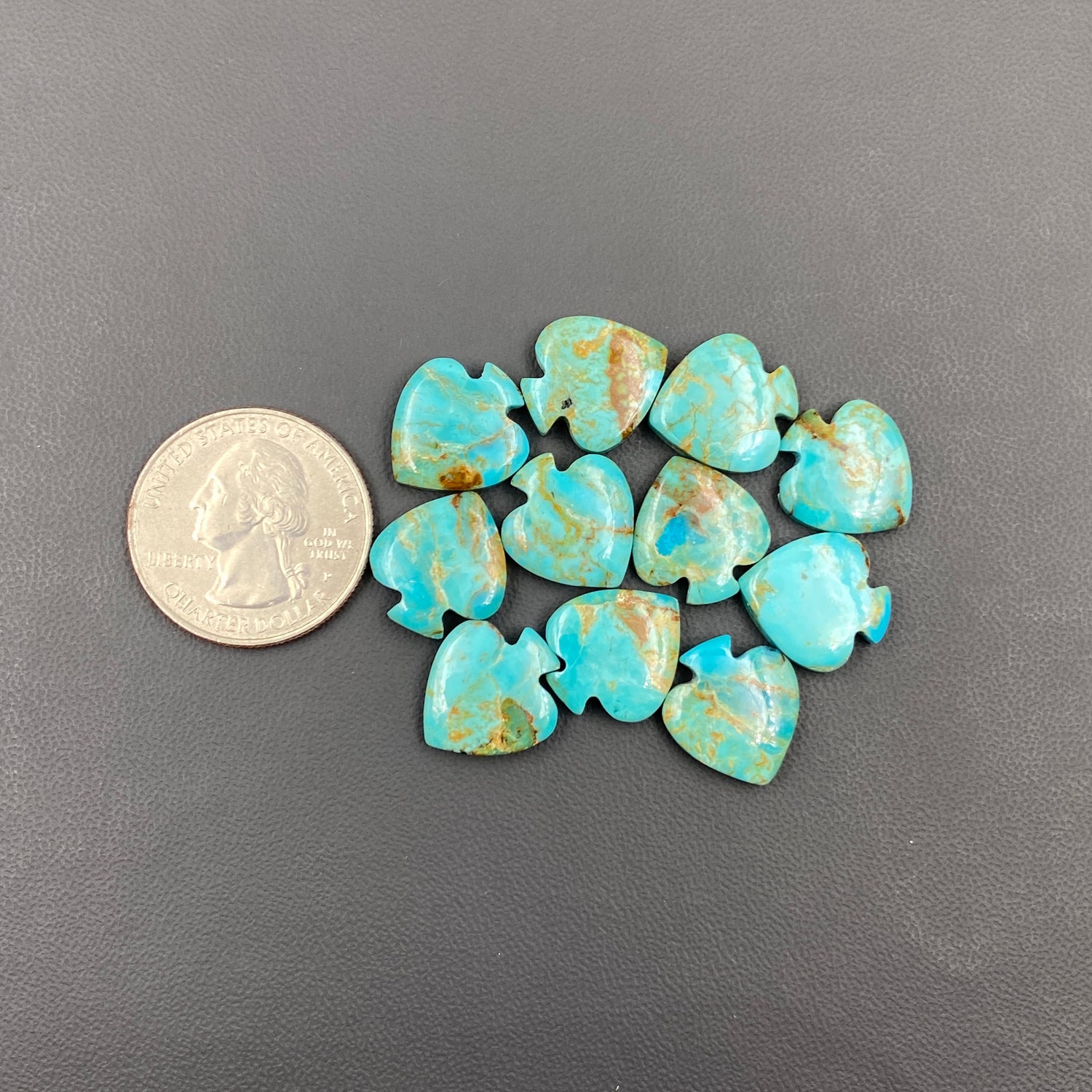 Kingman Turquoise Mohave - Spades Wholesale Lot - 11 Pcs