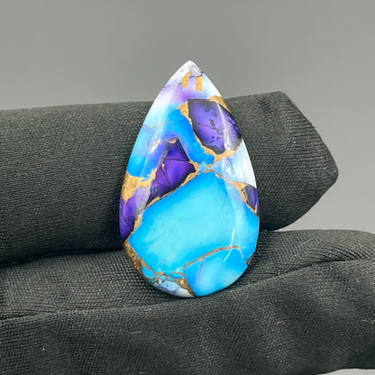 Kingman Purple & Ice Blue Dahlia  - Loose Cab - Teardrop