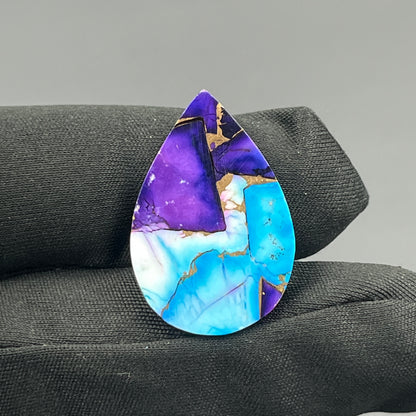 Kingman Purple & Ice Blue Dahlia  - Loose Cab - Teardrop