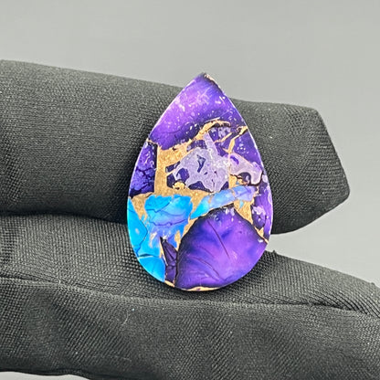 Kingman Purple & Ice Blue Dahlia  - Loose Cab - Teardrop