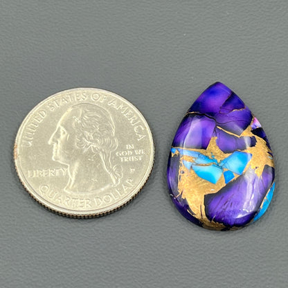 Kingman Purple & Ice Blue Dahlia  - Loose Cab - Teardrop