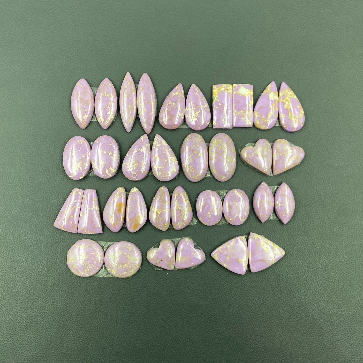 Phosphosiderite- Matching Pairs - Wholesale Lot - 17 Pair